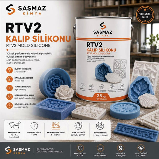 Rtv2 Kalıp Silikonu Şaşmaz Kimya'Da.