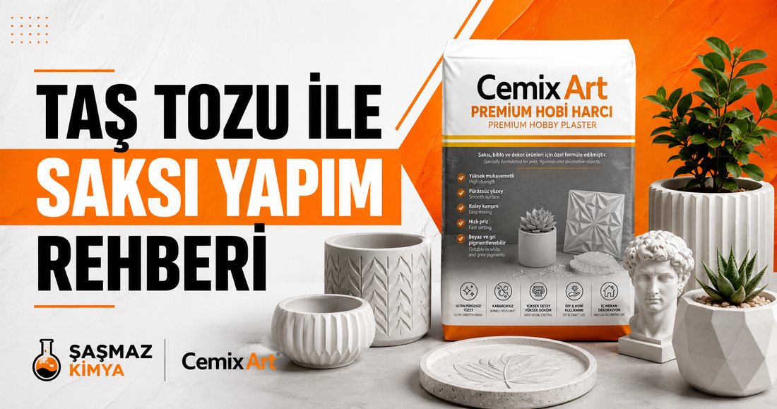 Taş Tozu ile Saksı Yapımı Rehberi